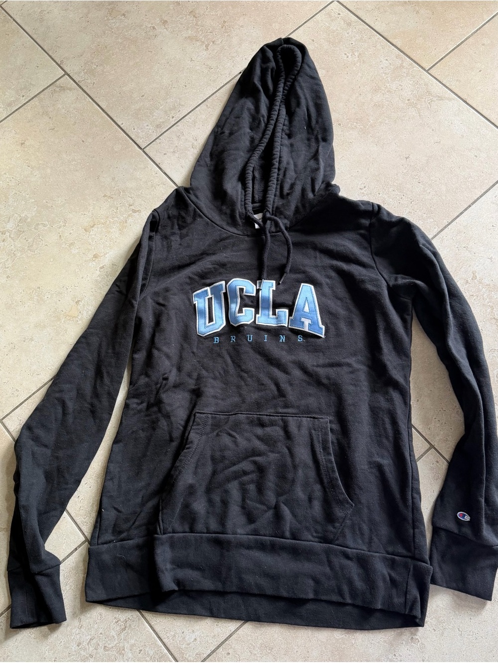 Champion UCLA Bruins Black Pullover Hoodie with Blue Logo